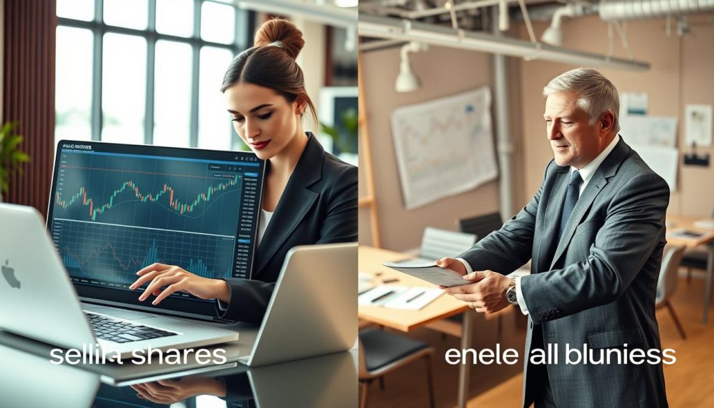 selling shares vs selling entire business