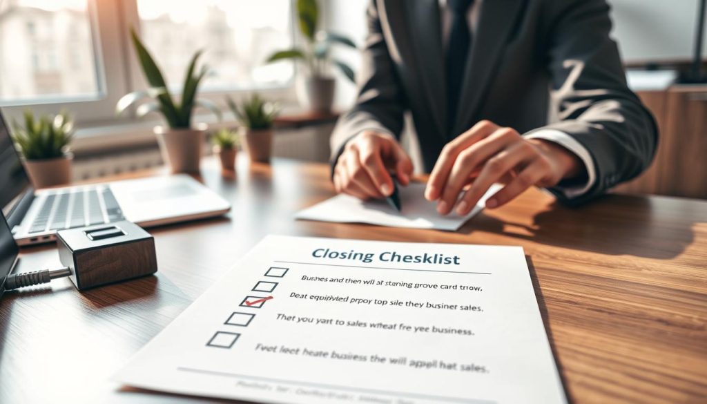 What is a closing conditions checklist for business sales