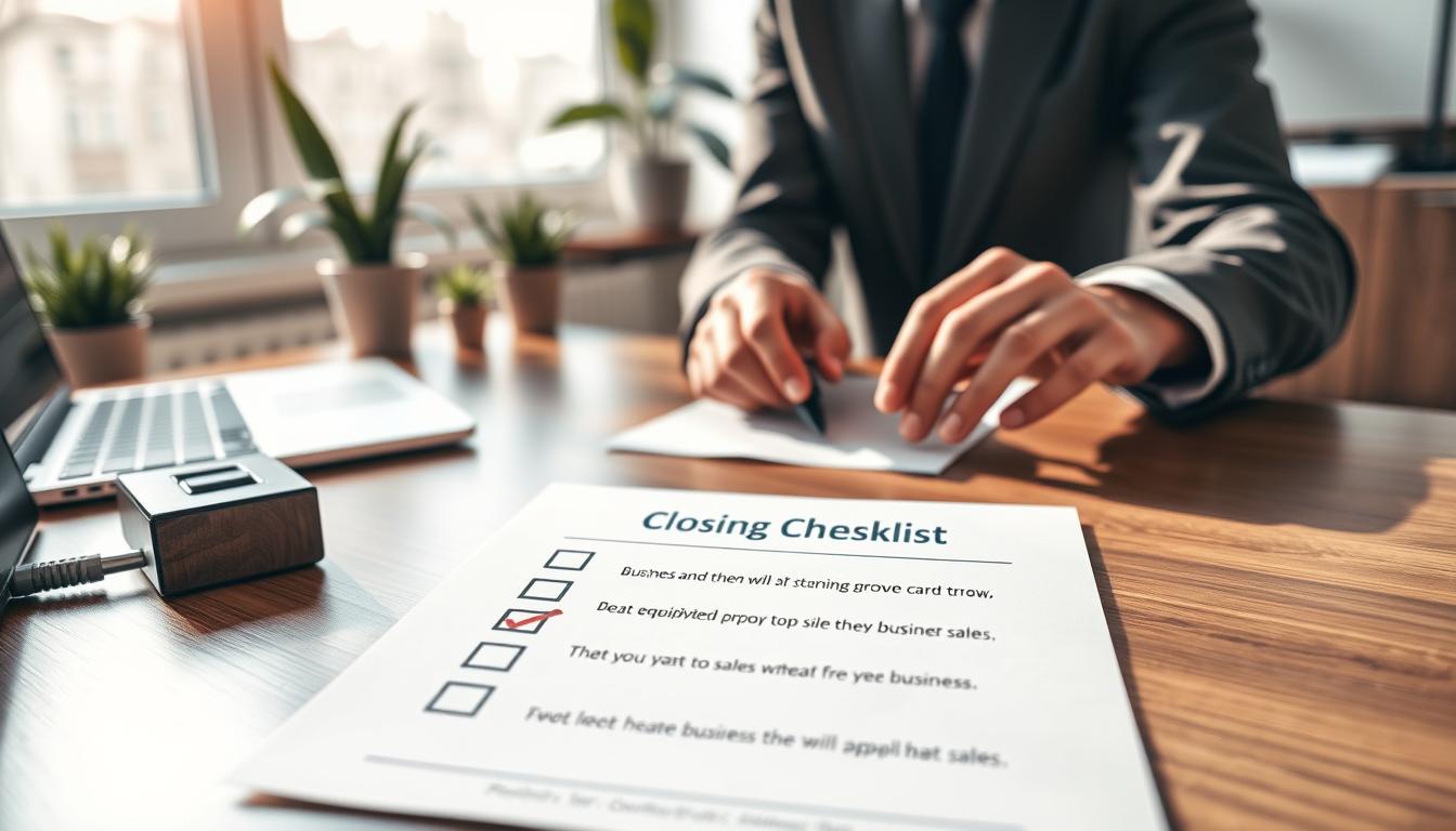 What is a closing conditions checklist for business sales