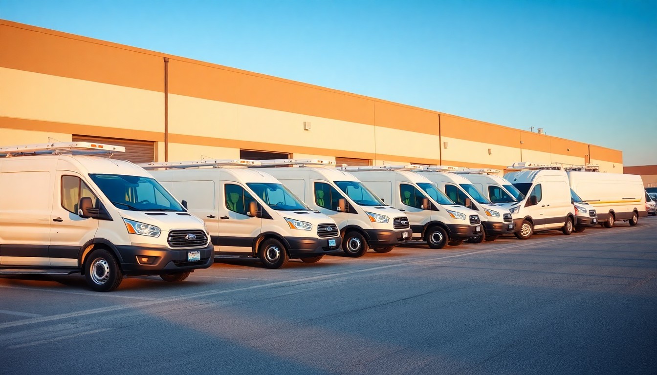 Home services company fleet ready for operations