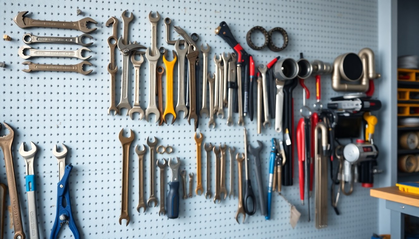 Professional workshop with organized tools