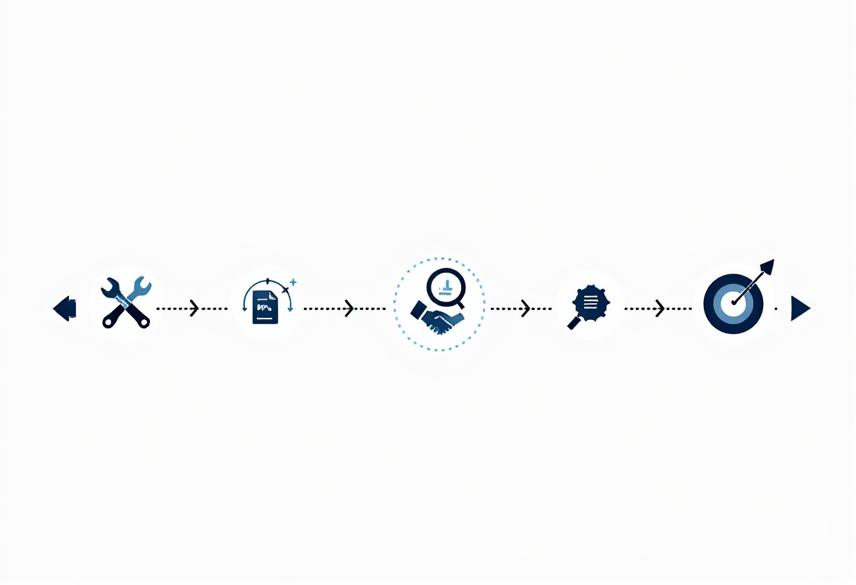 36-month cleaning business exit preparation timeline: cleanup phase, KPI infrastructure and general manager hire, sell-side quality of earnings, and go-to-market with M&A advisor