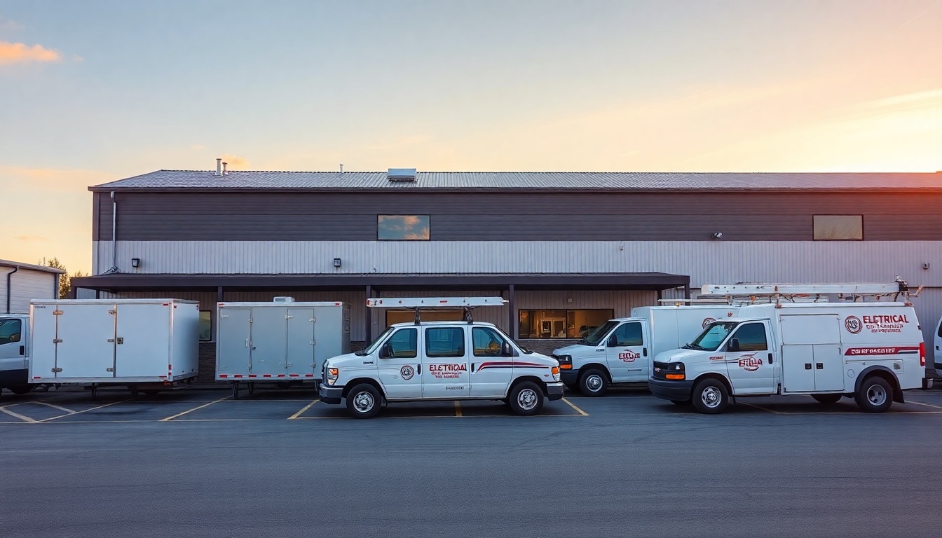 Electrical service operation in Alaska at golden hour
