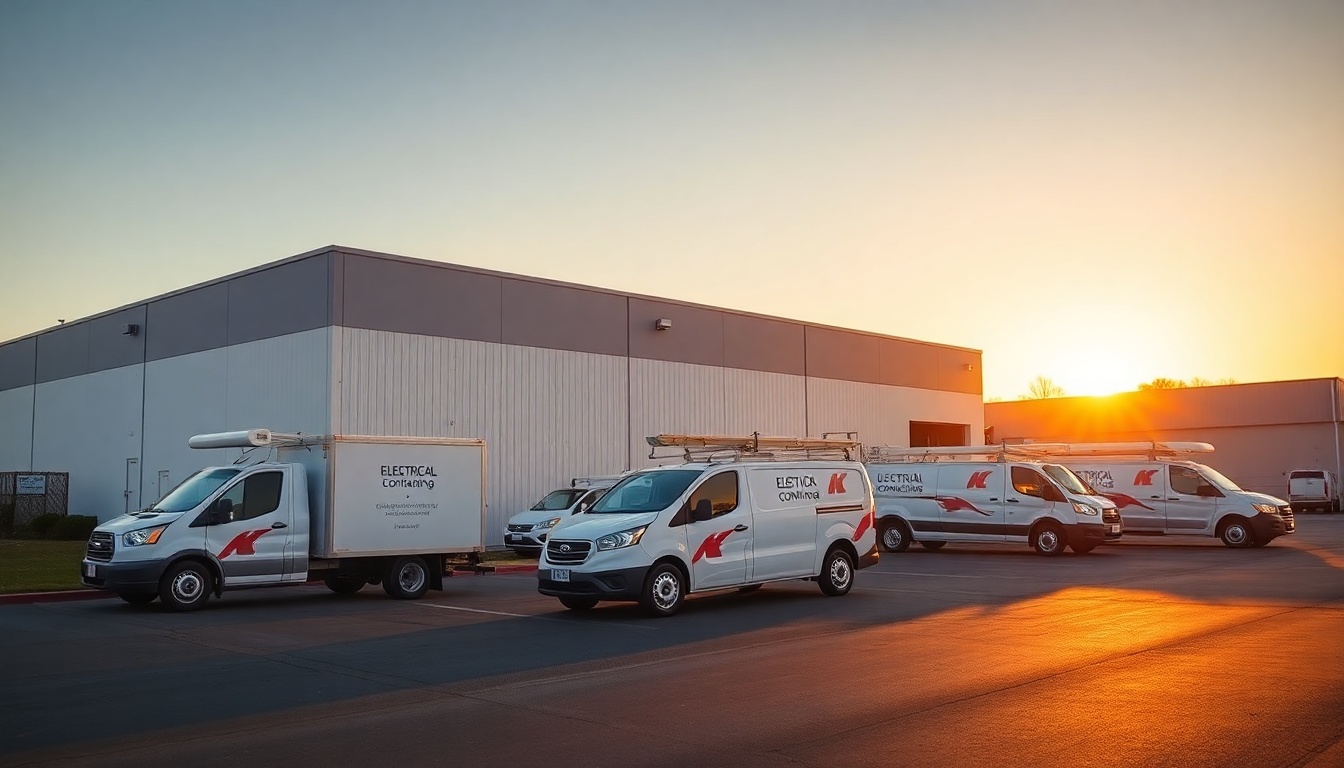 Electrical service operation in Delaware at golden hour