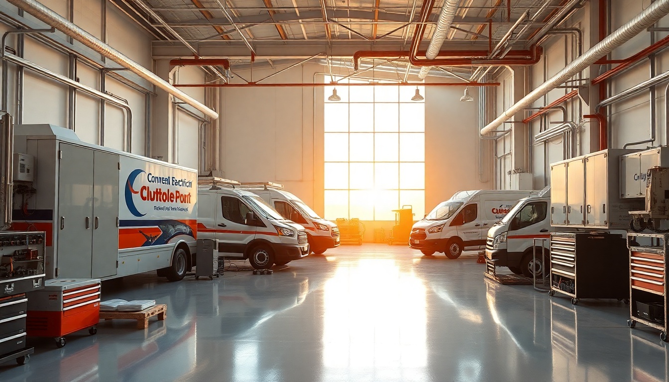 Electrical service workspace in Hawaii at golden hour