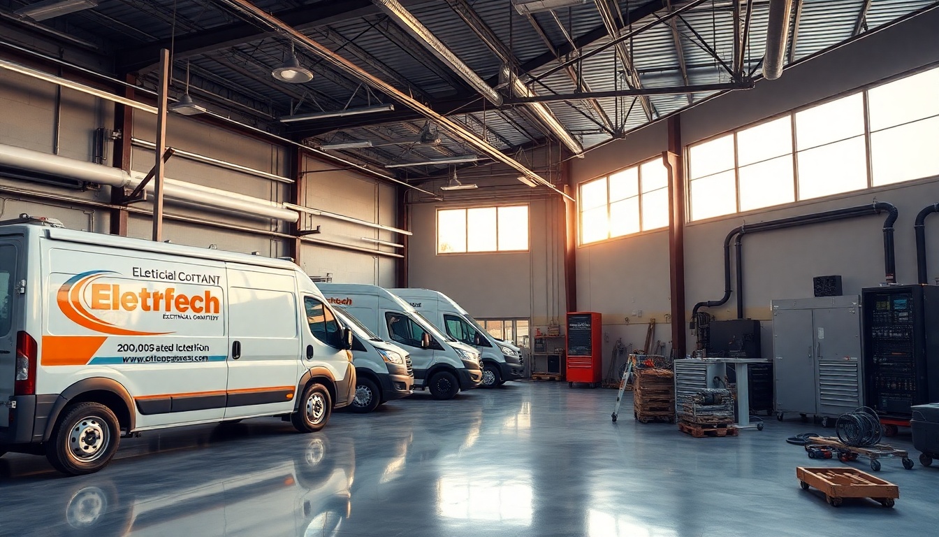 Electrical service workspace in Idaho at golden hour