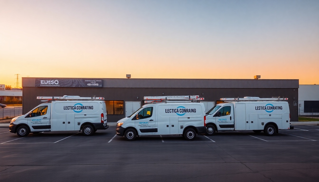 Electrical service operation in Idaho at golden hour