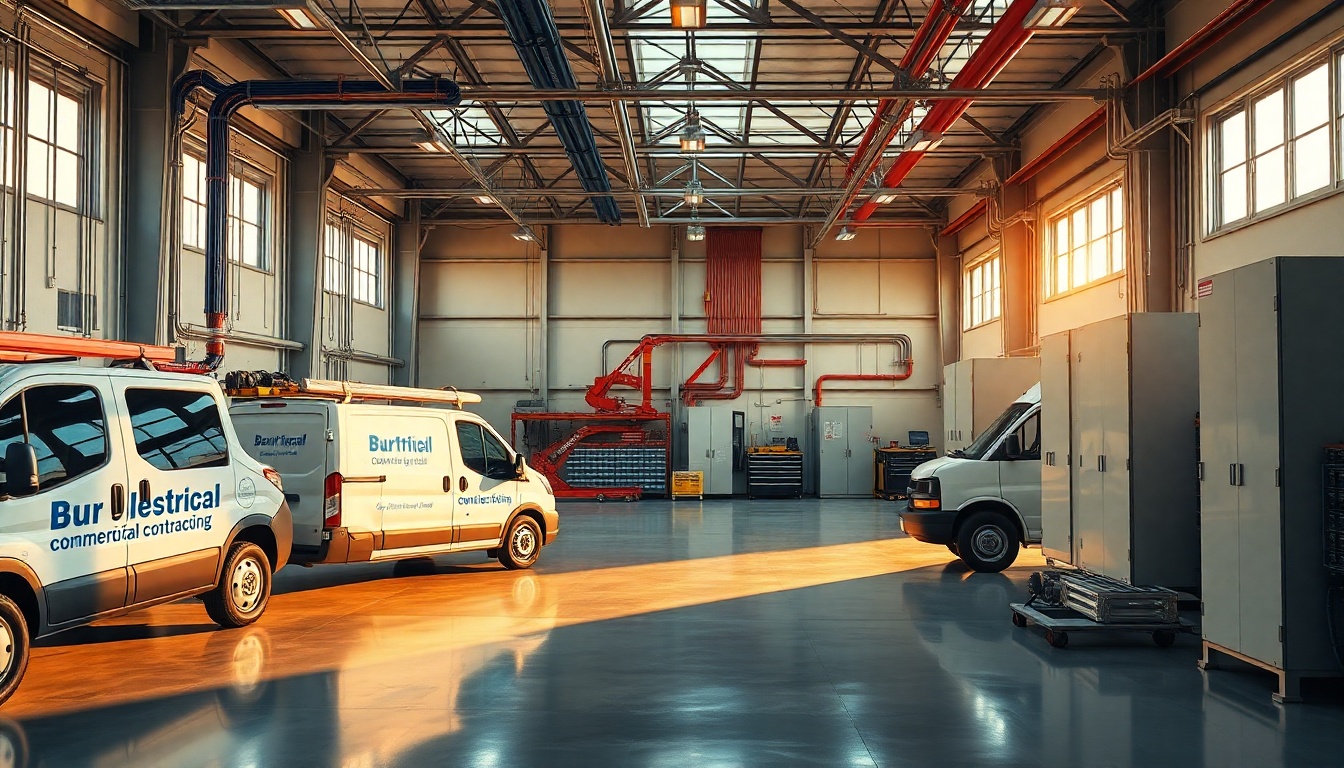 Electrical service workspace in Kentucky at golden hour