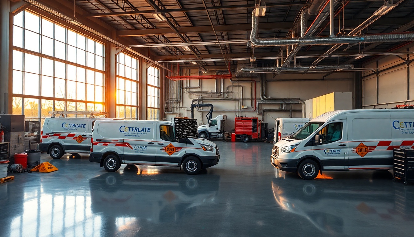 Electrical service workspace in Minnesota at golden hour
