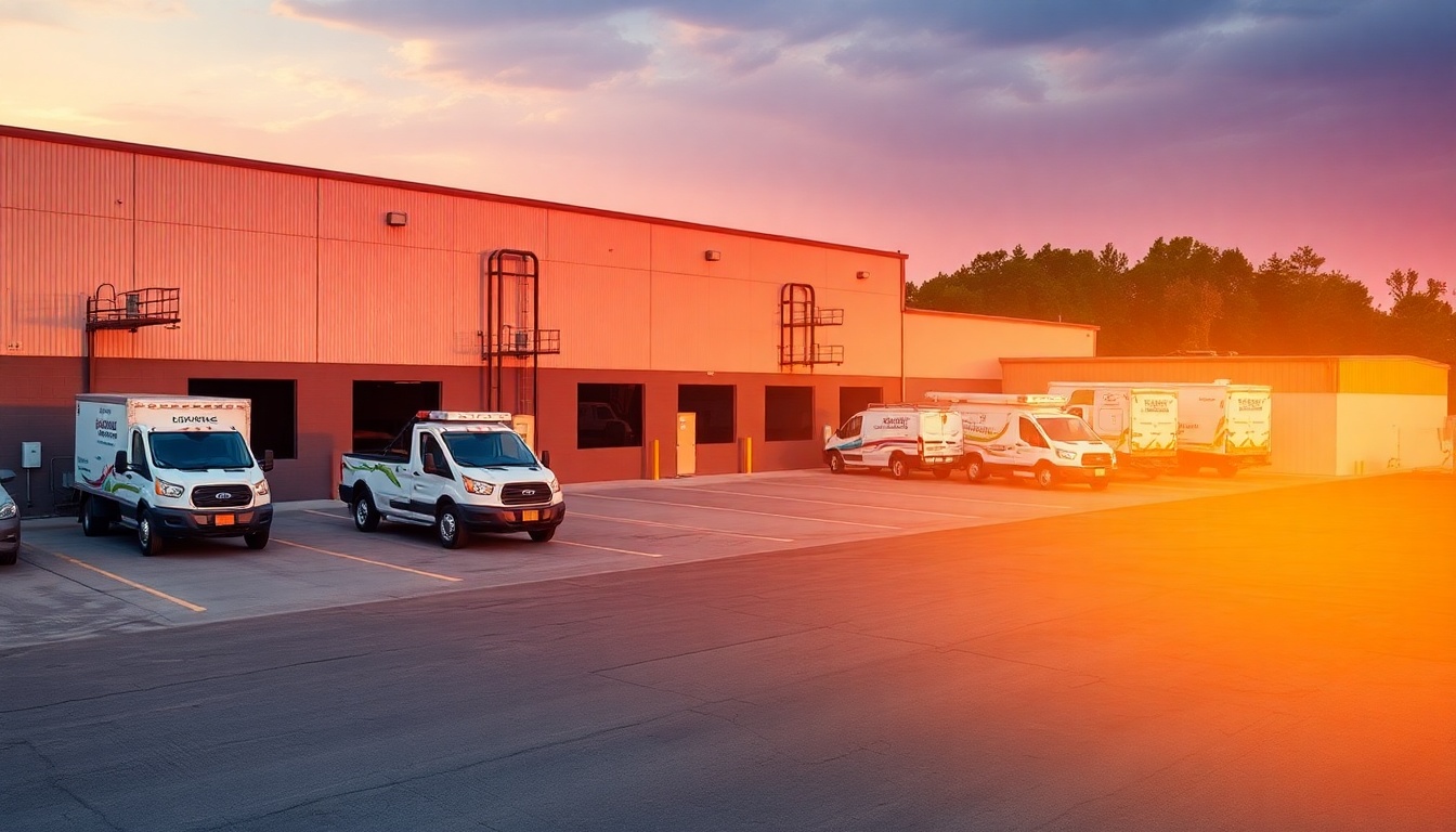 Electrical service operation in Minnesota at golden hour