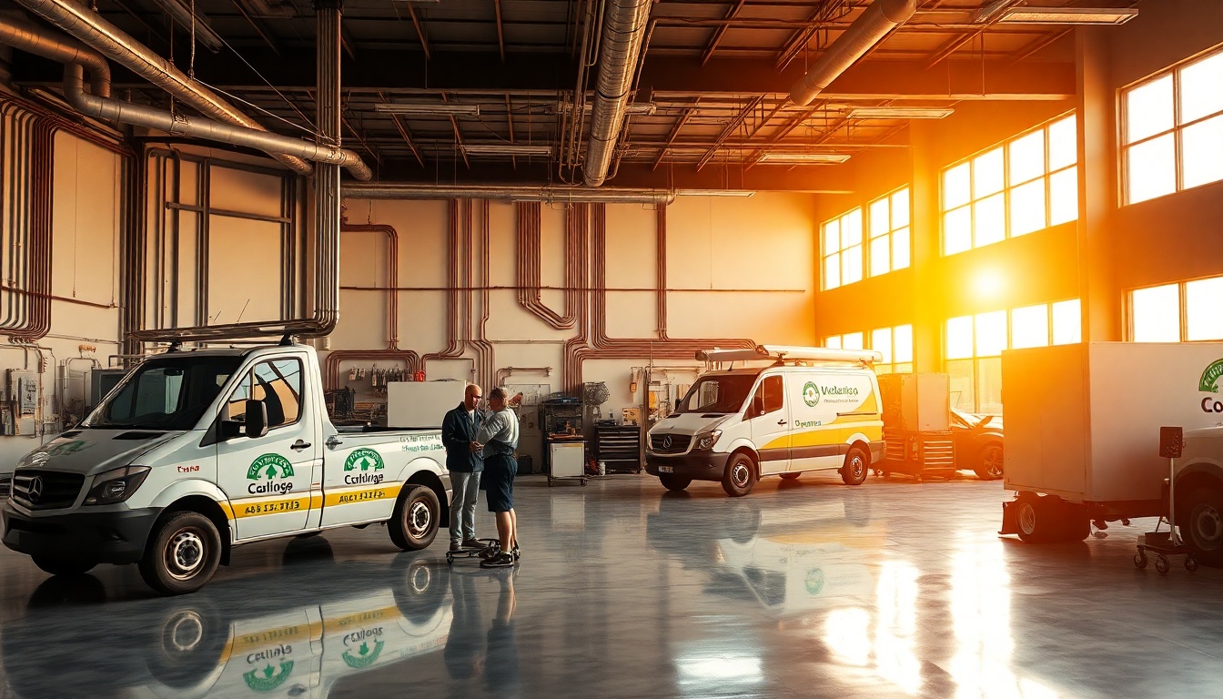 Electrical service workspace in New Mexico at golden hour