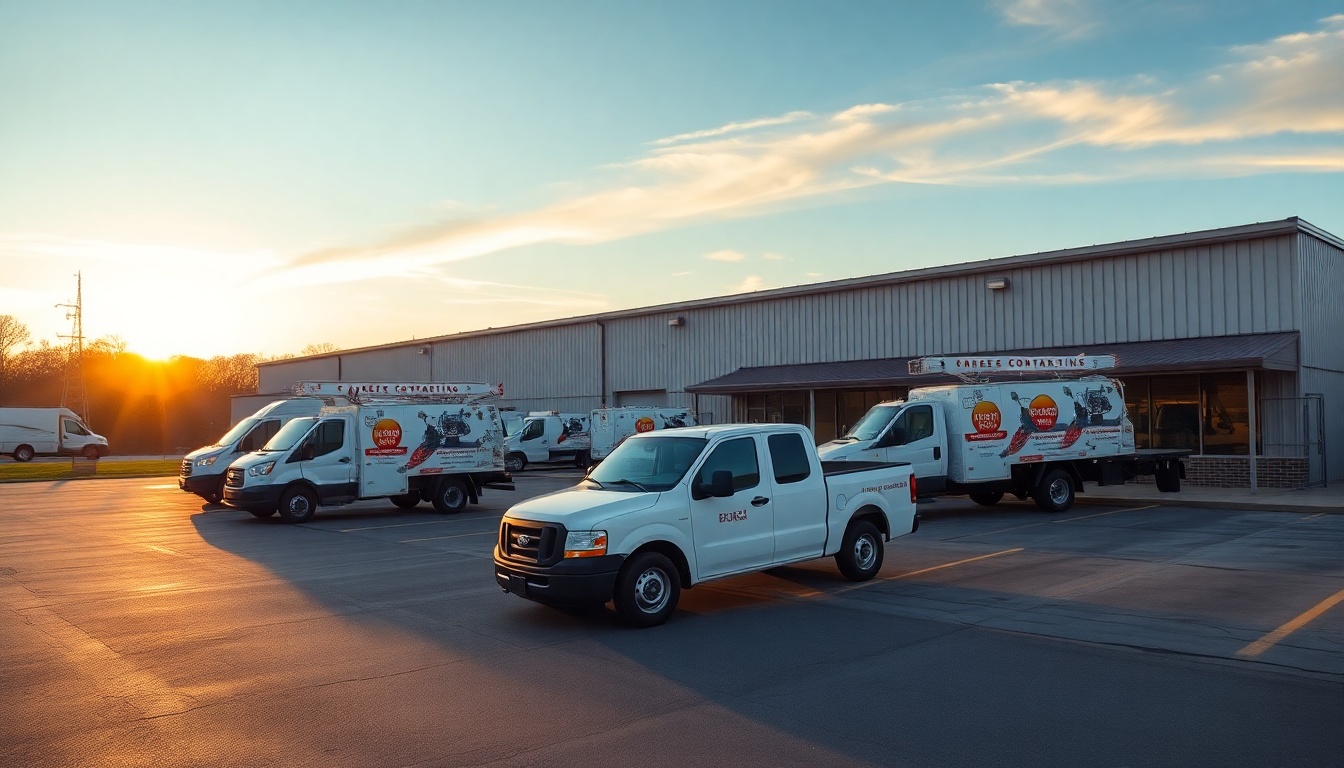 Electrical service operation in West Virginia at golden hour