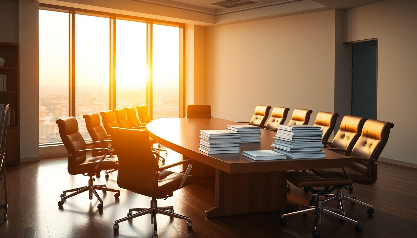 Law firm conference room representing F-reorganization tax structuring for business sale