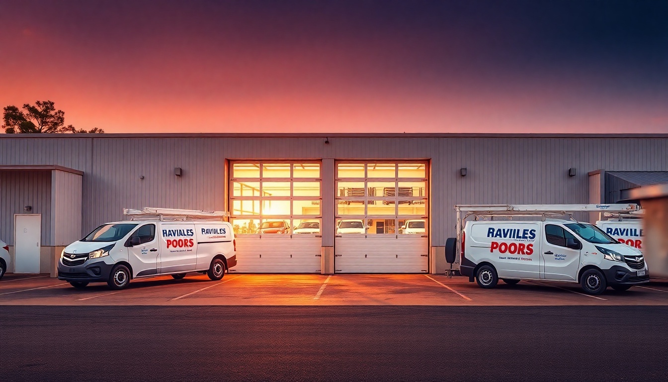 Garage Door service operation in Hawaii at golden hour
