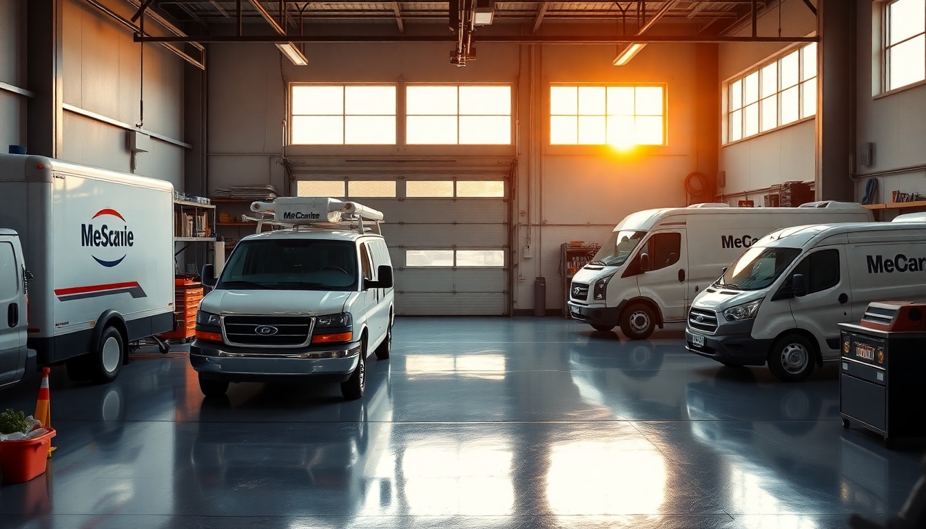 Garage Door service workspace in Kentucky at golden hour