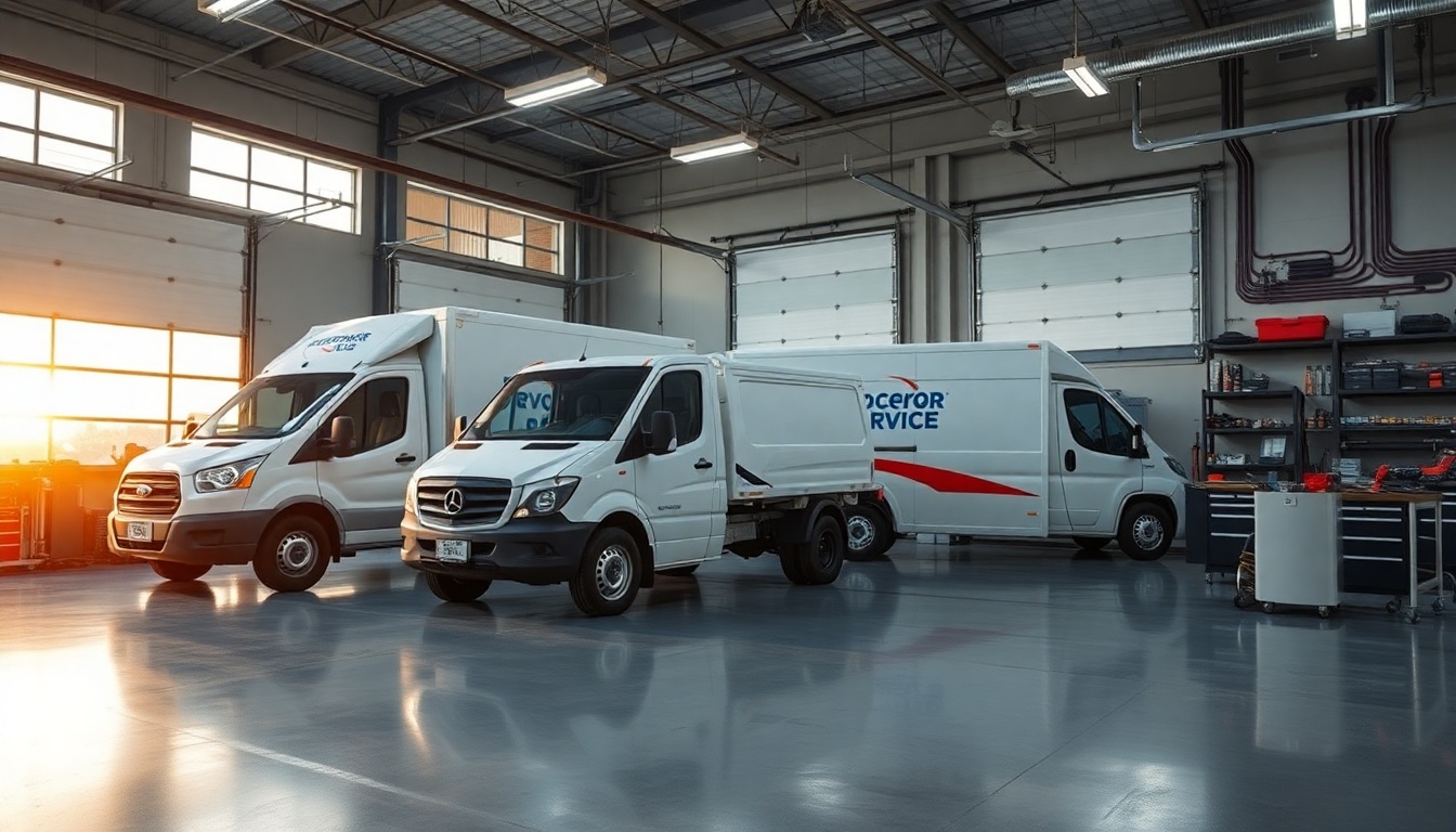 Garage Door service workspace in Maryland at golden hour