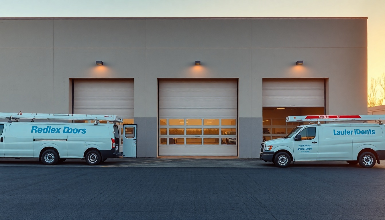 Garage Door service operation in Maryland at golden hour