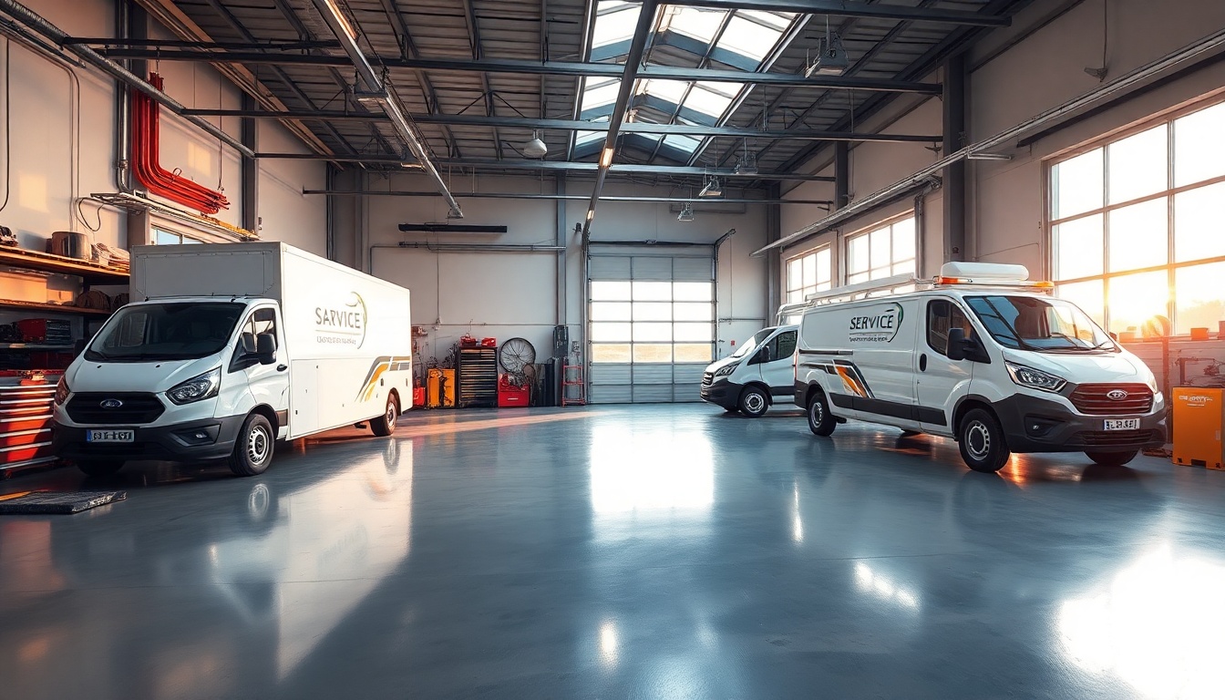 Garage Door service workspace in Mississippi at golden hour