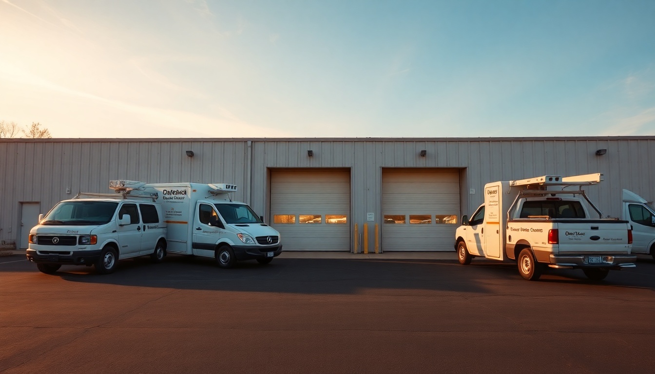 Garage Door service operation in Mississippi at golden hour