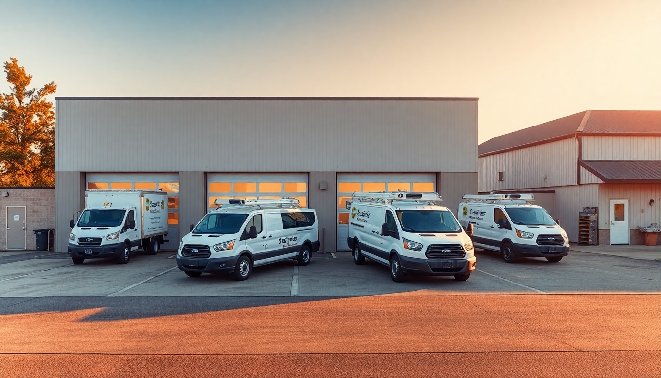 Garage Door service operation in Missouri at golden hour