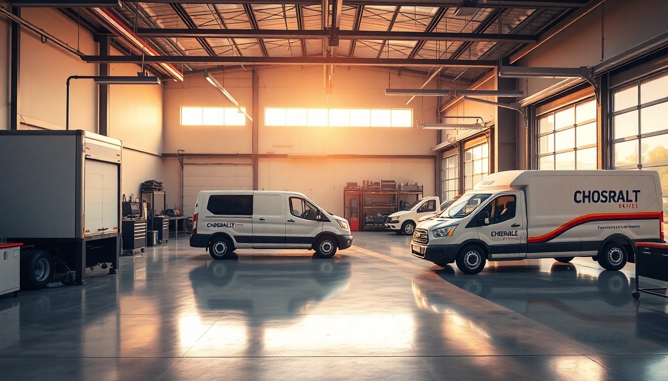 Garage Door service workspace in New Mexico at golden hour