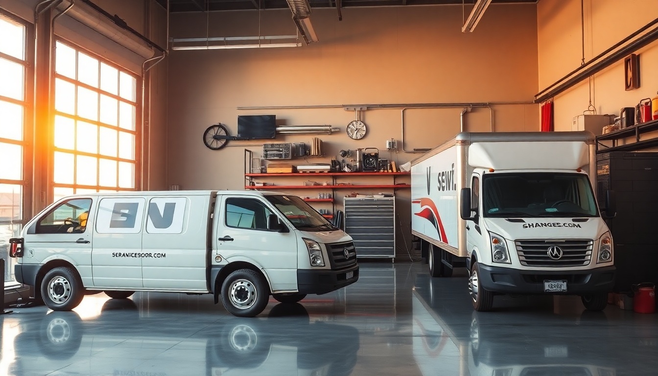 Garage Door service workspace in South Dakota at golden hour