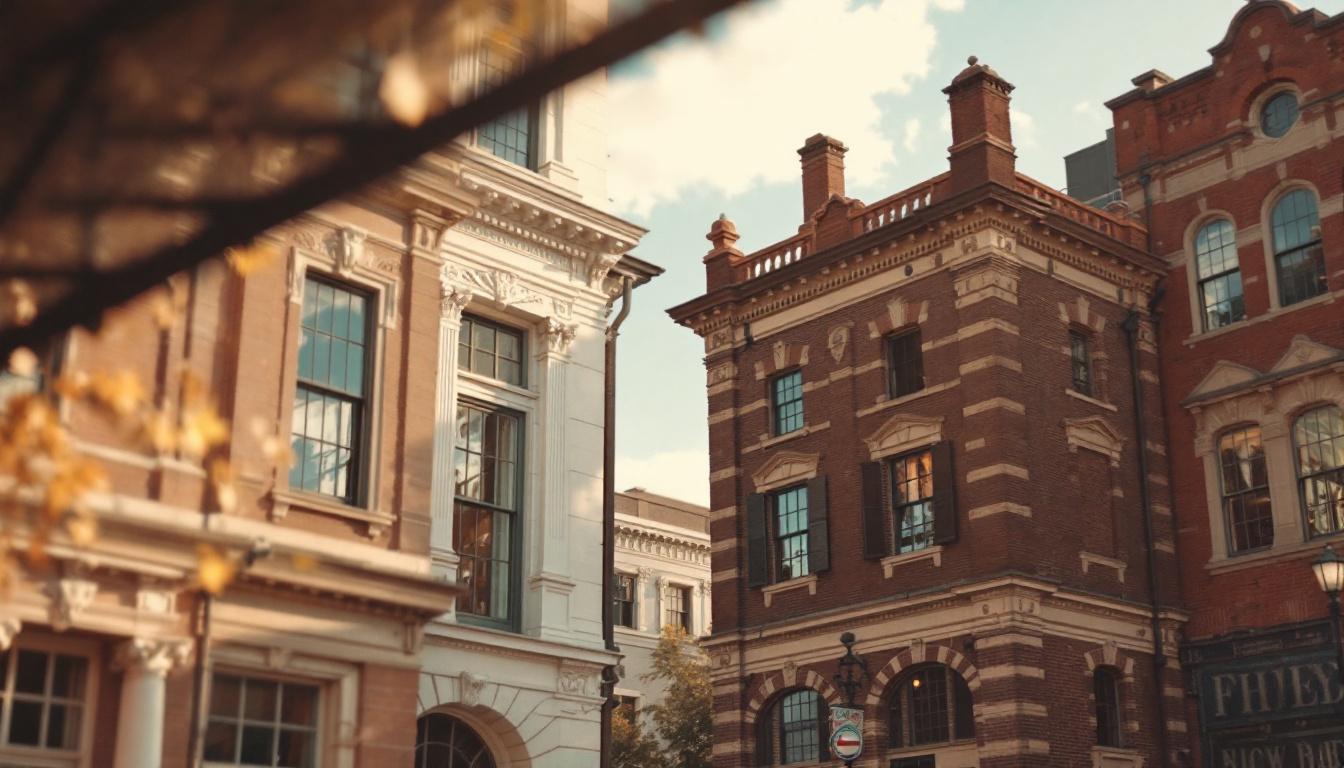 Historic Richmond Virginia downtown architecture in warm afternoon light