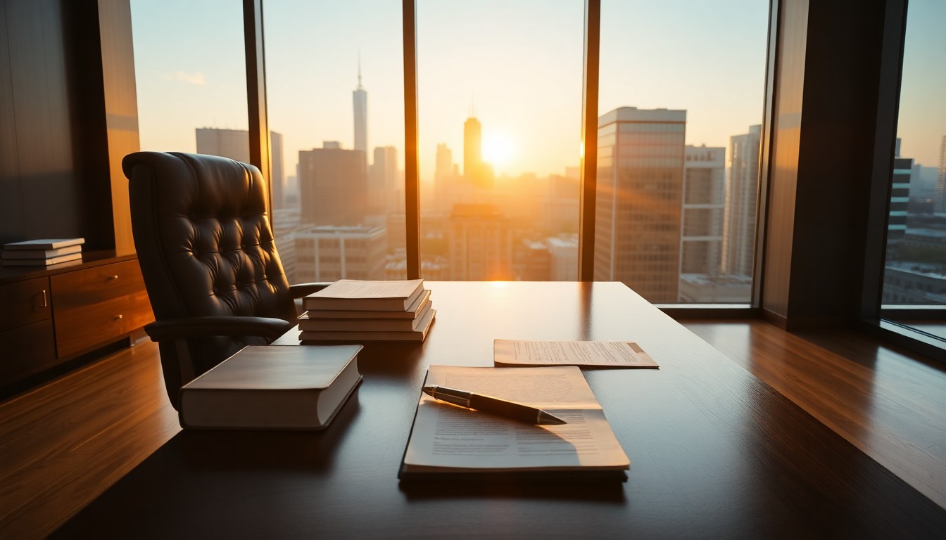 Executive office representing letter of intent negotiation in business sale