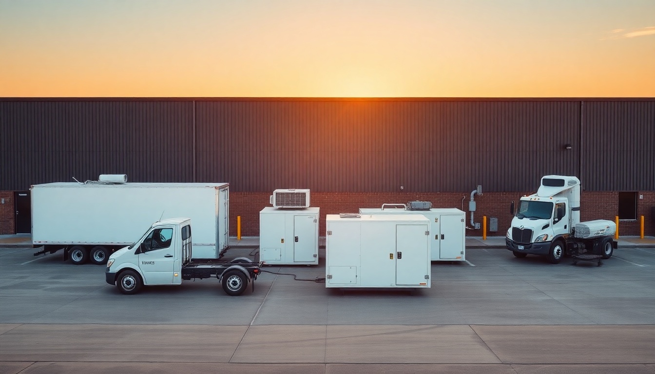 HVAC service operation in Oklahoma at golden hour