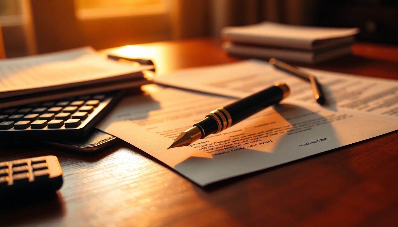Contract and pen representing installment sale versus cash sale decision in a business sale