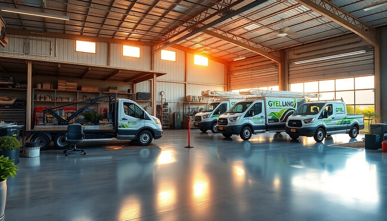 Landscaping service workspace in Hawaii at golden hour
