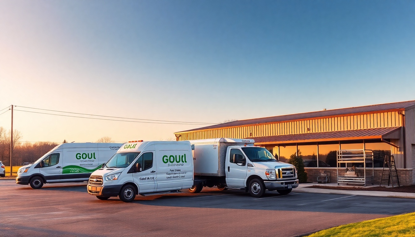 Landscaping service operation in West Virginia at golden hour