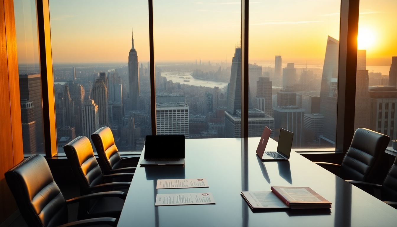 New York skyline with Manhattan, Long Island, and Westchester representing the largest M&A market in the United States