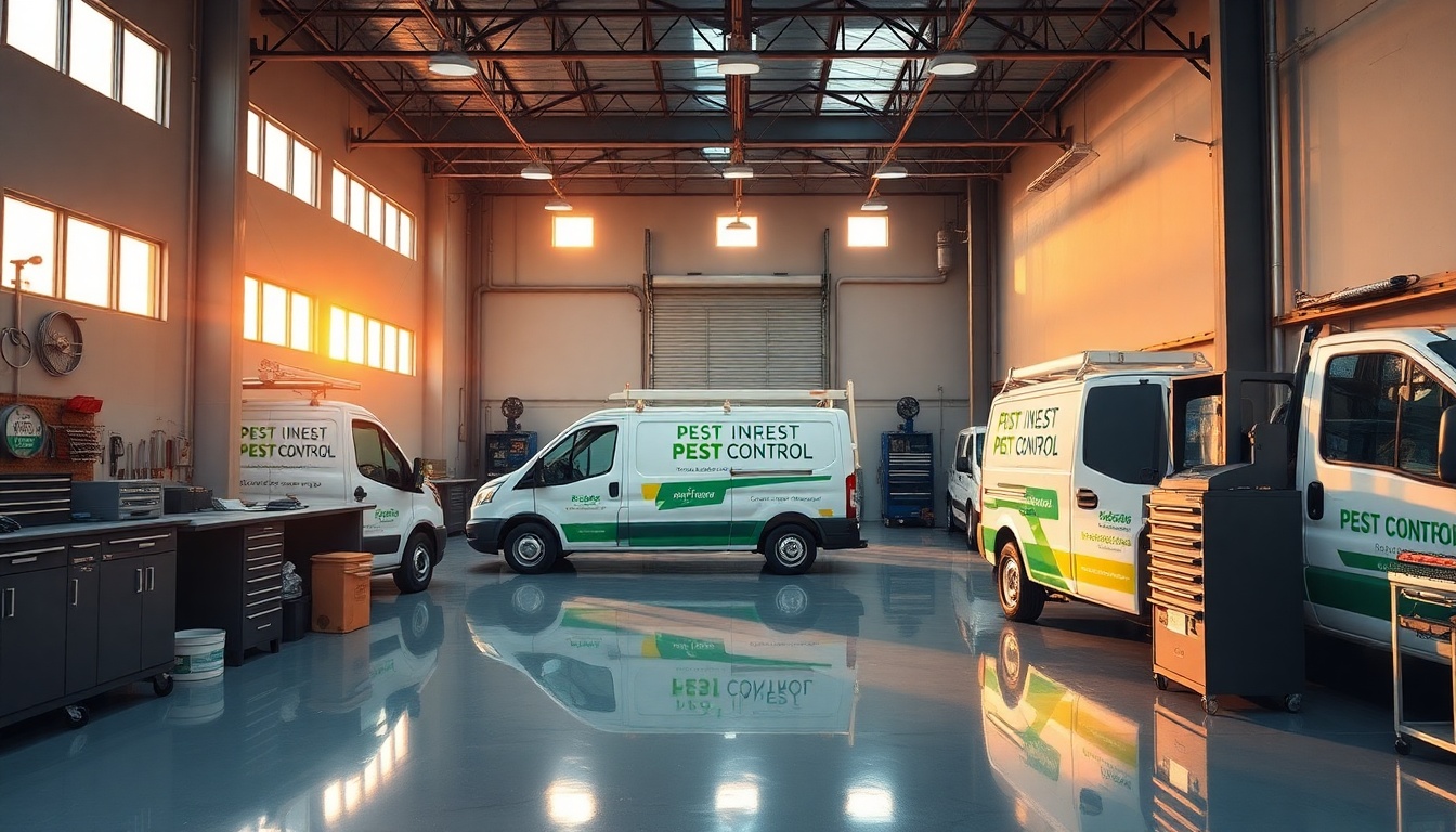 Pest Control service workspace in Alabama at golden hour