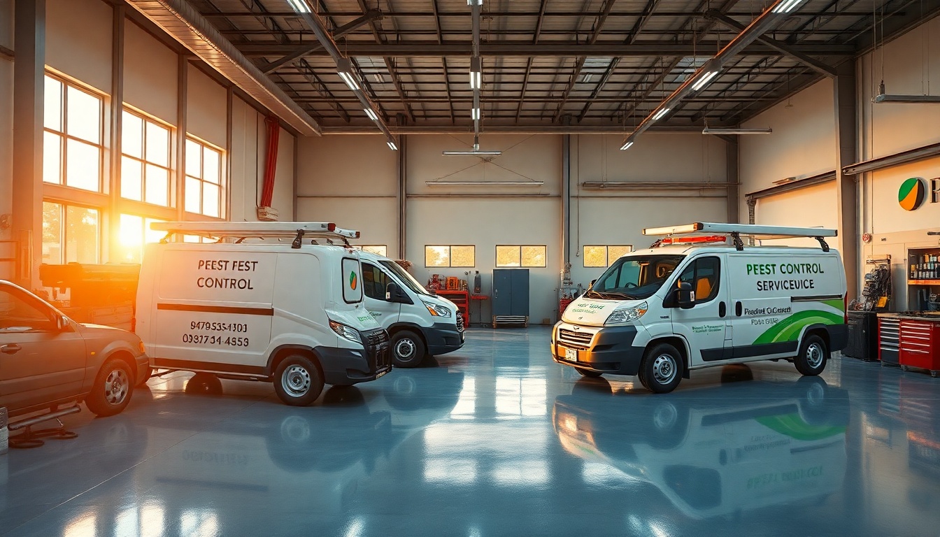 Pest Control service workspace in Arkansas at golden hour