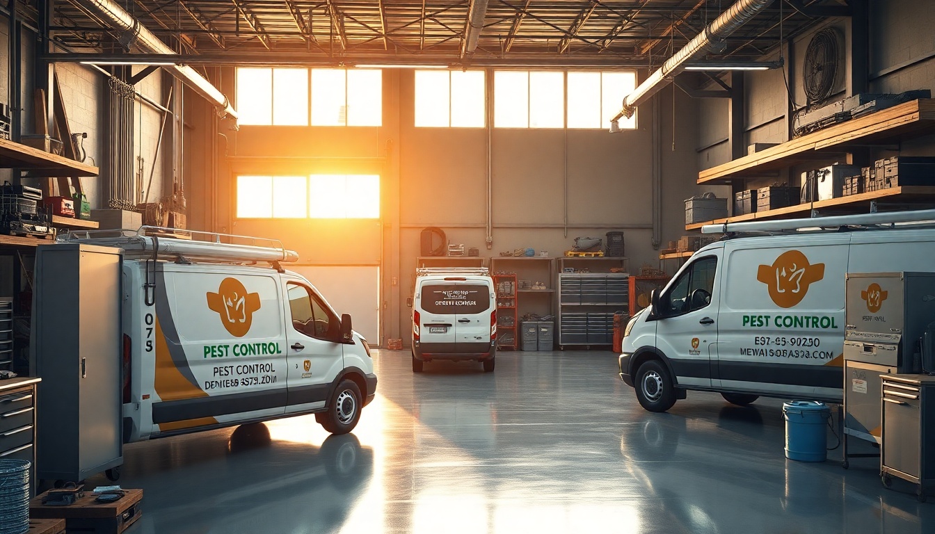 Pest Control service workspace in Idaho at golden hour
