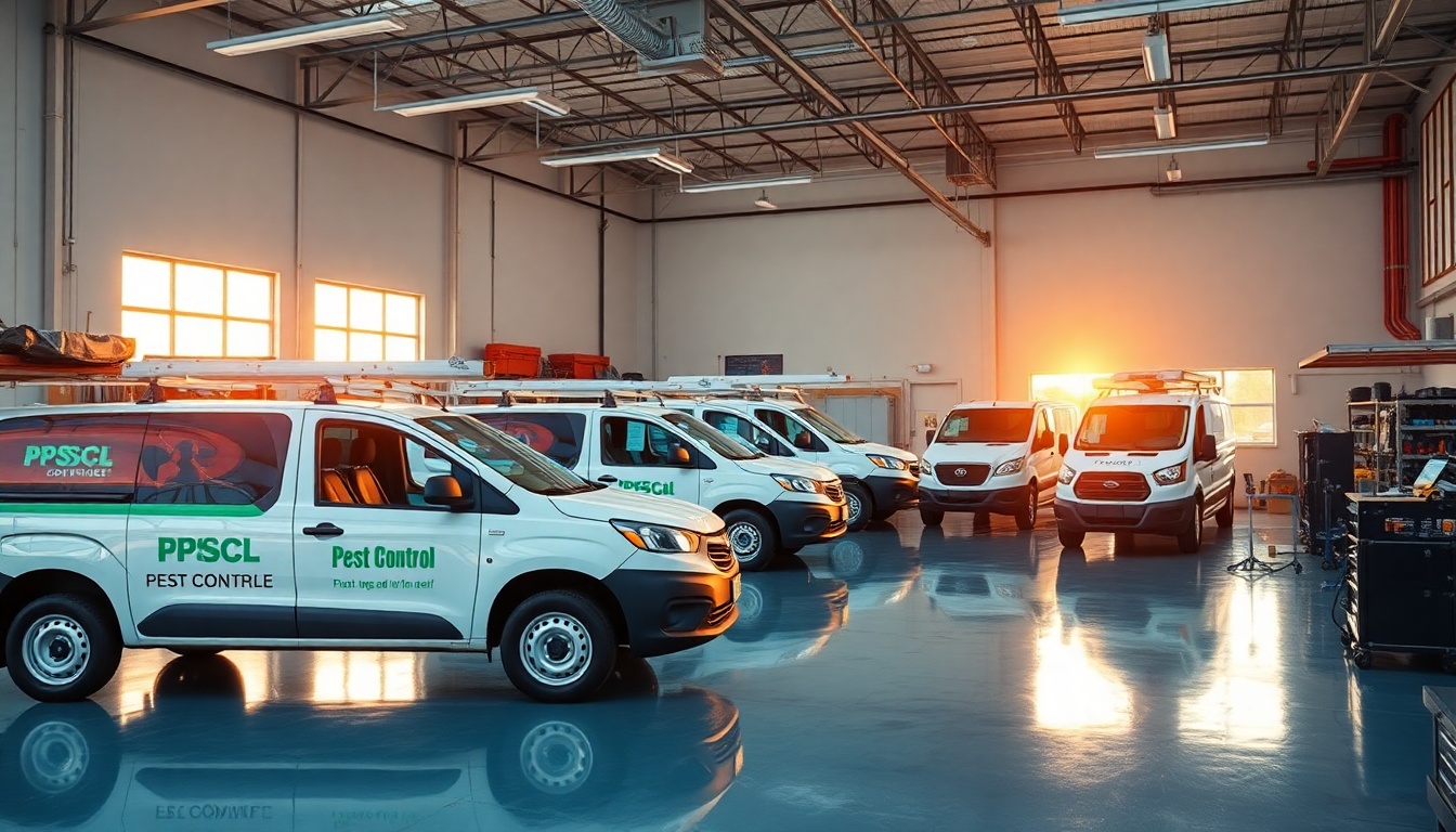 Pest Control service workspace in Indiana at golden hour