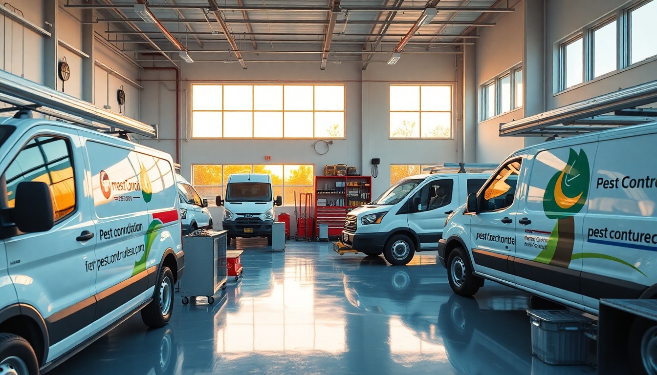 Pest Control service workspace in Kentucky at golden hour