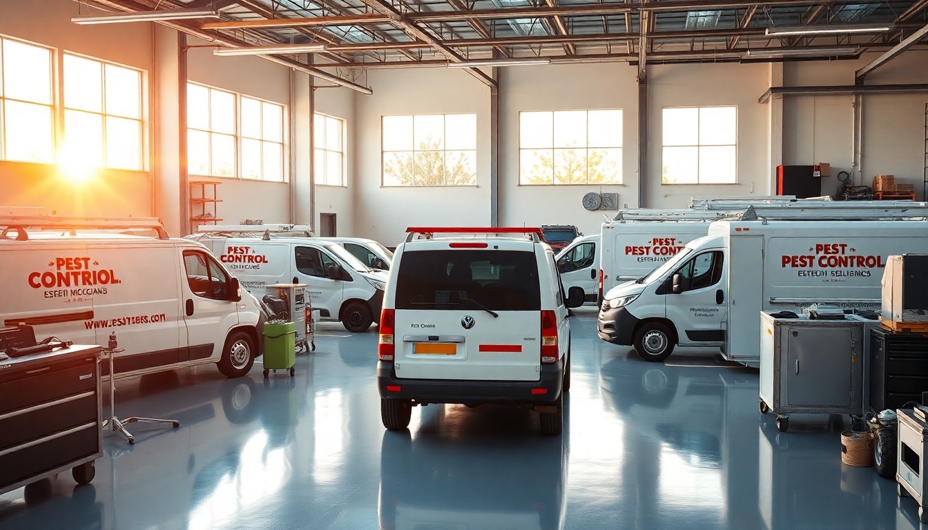Pest Control service workspace in Michigan at golden hour