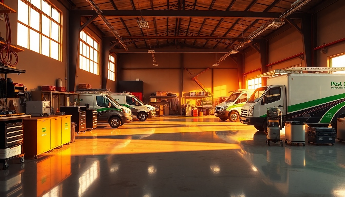 Pest Control service workspace in Mississippi at golden hour