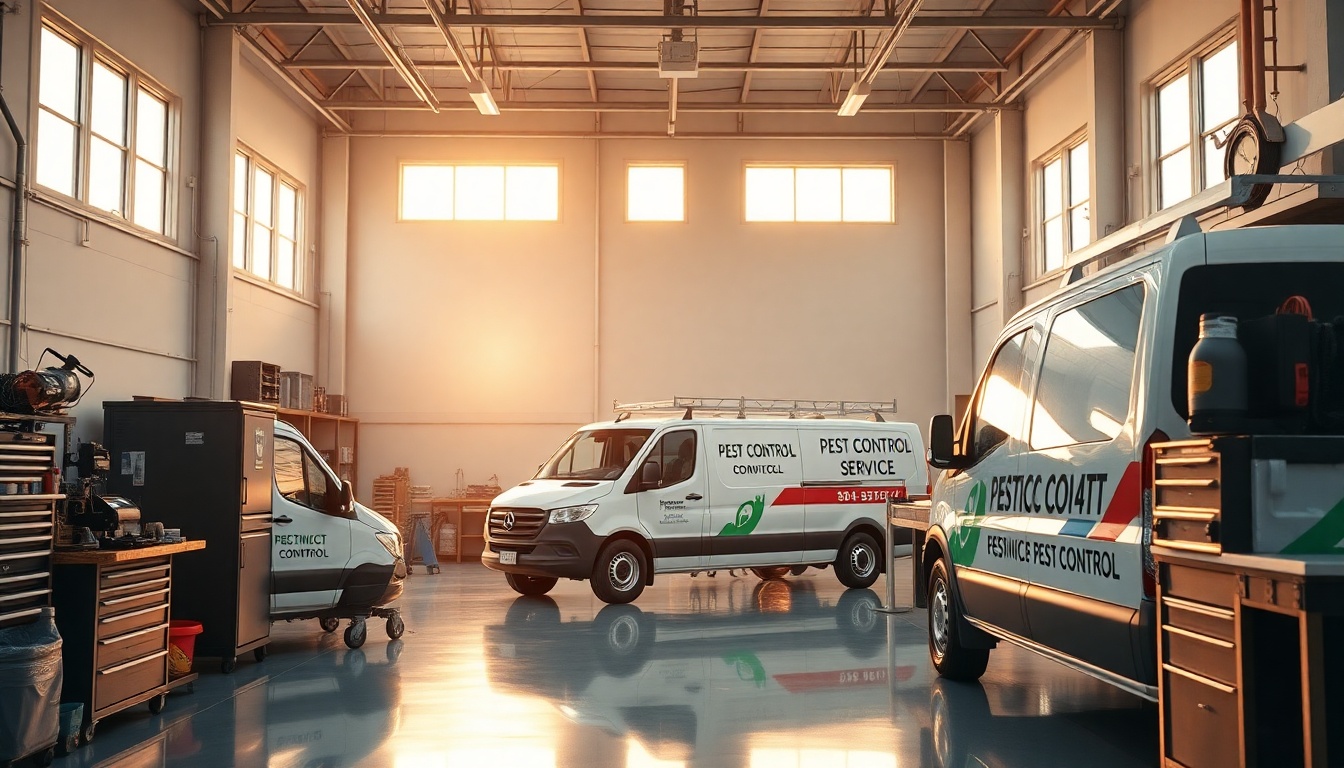 Pest Control service workspace in Missouri at golden hour