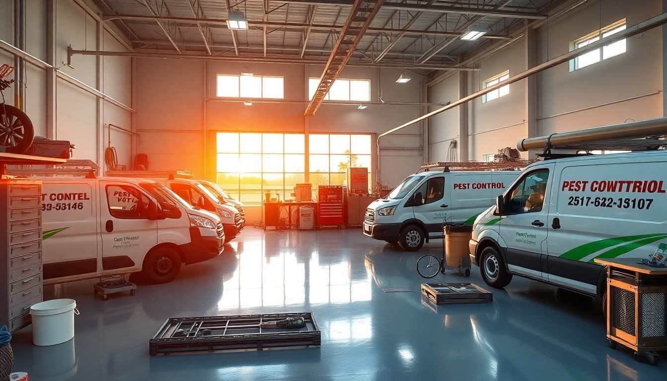 Pest Control service workspace in Nebraska at golden hour