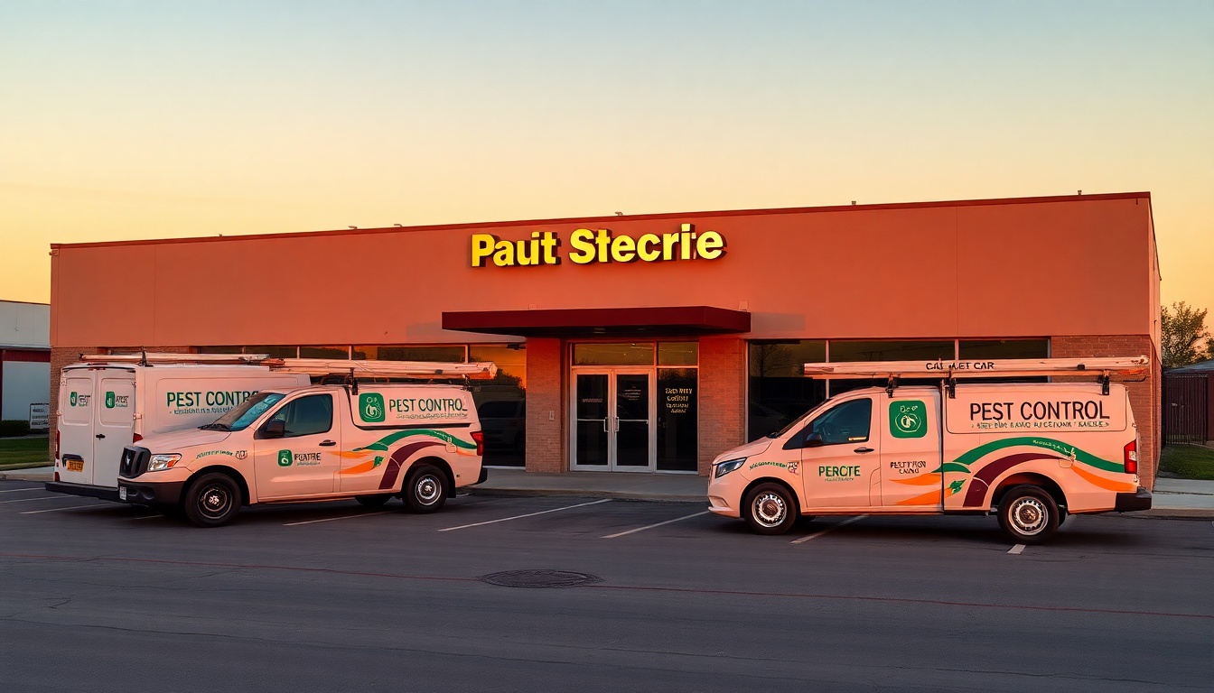 Pest Control service operation in Nebraska at golden hour