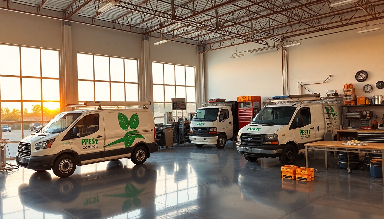 Pest Control service workspace in New Mexico at golden hour