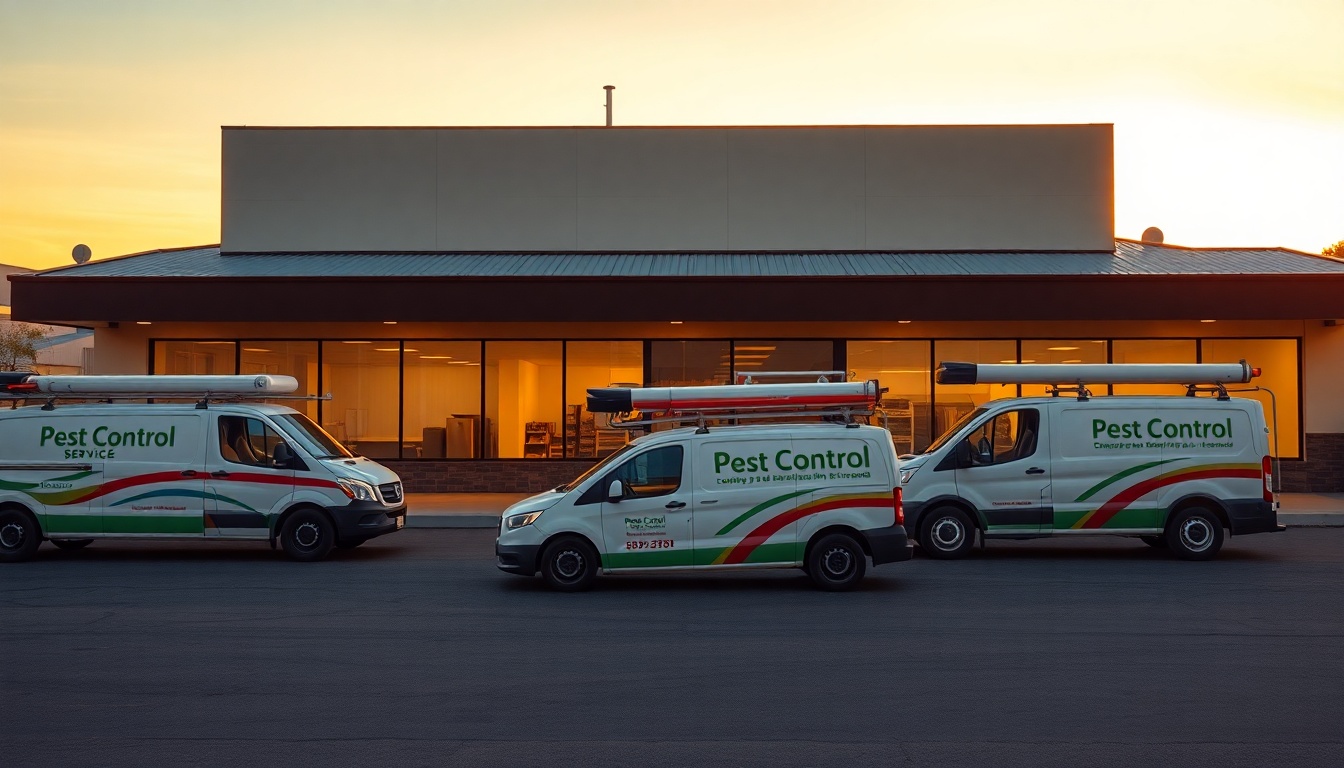 Pest Control service operation in New Mexico at golden hour