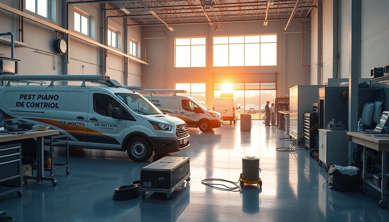 Pest Control service workspace in North Dakota at golden hour