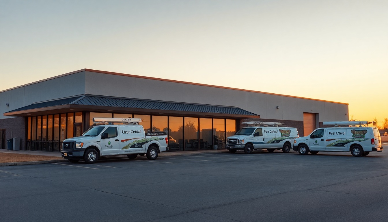 Pest Control service operation in North Dakota at golden hour