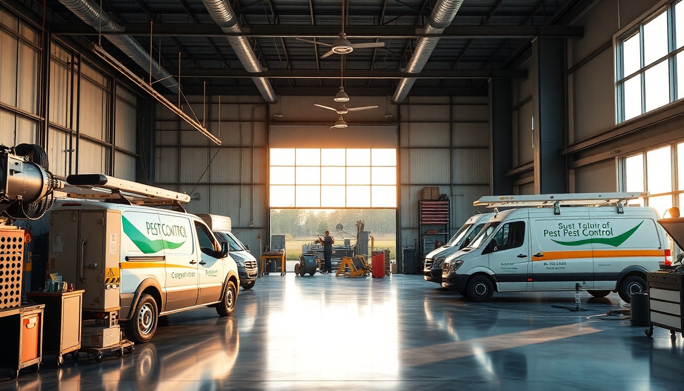 Pest Control service workspace in South Dakota at golden hour