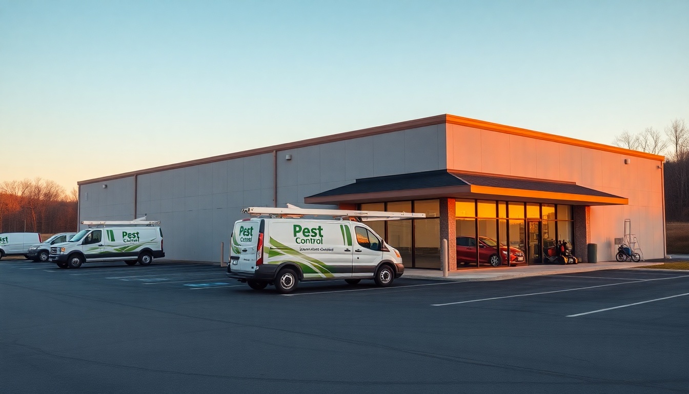Pest Control service operation in Vermont at golden hour