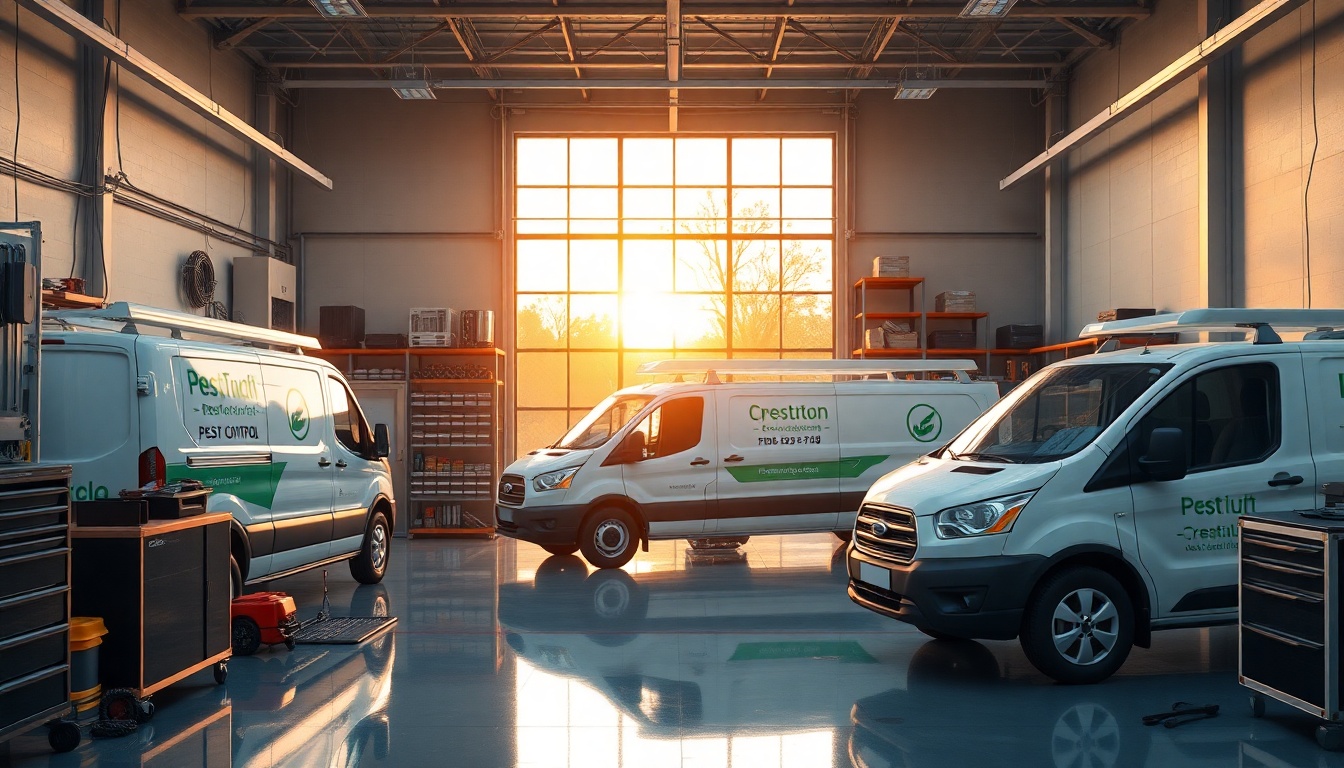 Pest Control service workspace in West Virginia at golden hour